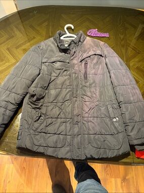 Vogue Men's Quilted Puffer Jacket - Dark Gray